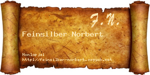 Feinsilber Norbert névjegykártya